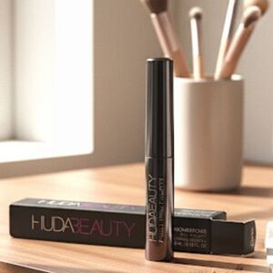 Huda Beauty #6 RICH BROWN #bombbrows Bomb Brows Full n Fluffy Fiber Gel NIB!